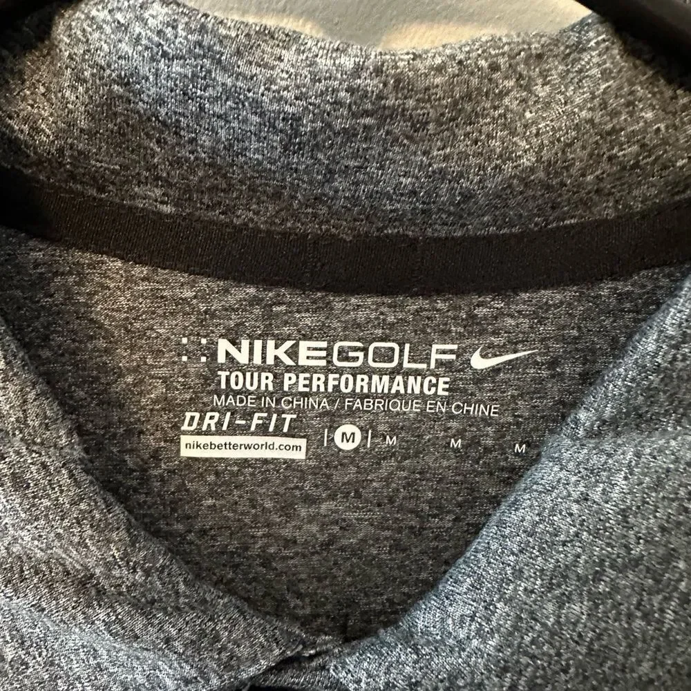Nike Men's Gray Polo Shirt Medium dry fit‎